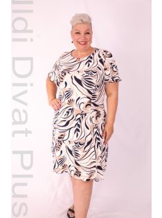 Gast Beige-Fekete Mintás Ruha