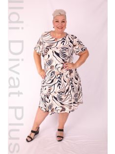 Gast Beige-Fekete Mintás Ruha