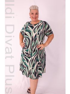 Gast Beige-Zöld Mintás Ruha