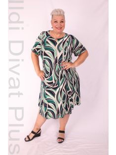 Gast Beige-Zöld Mintás Ruha