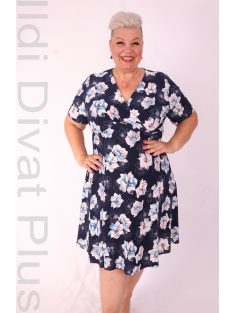 Angelo Kék-Púder Virágos Ruha