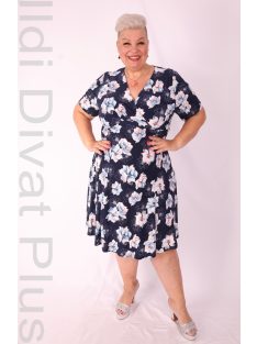 Angelo Kék-Púder Virágos Ruha