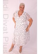 Tomex Fehér-Kék Pöttyös A Vonalú Ruha