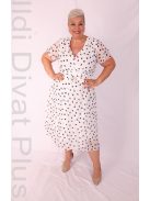 Tomex Fehér-Kék Pöttyös A Vonalú Ruha