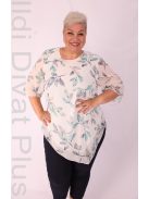 Eko Ekrü-Menta Leveles Muszlin Tunika