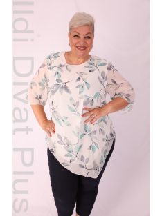 Eko Ekrü-Menta Leveles Muszlin Tunika