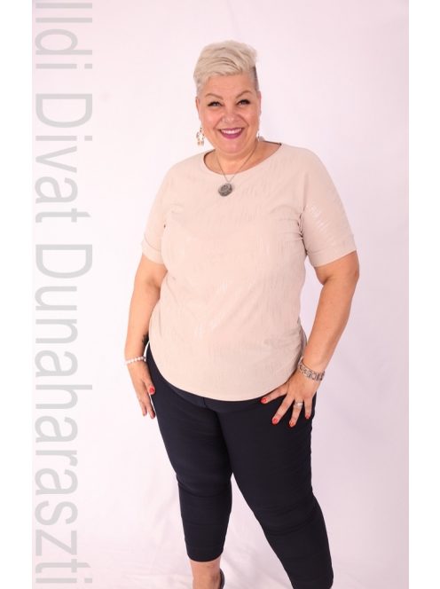 Ilona Beige- Arany Csillogós Felső