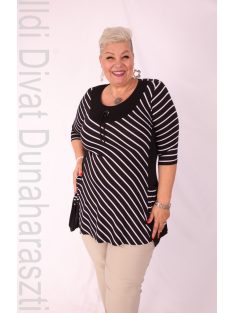 Classis Fekete-Fehér Csíkos Tunika