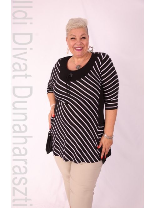 Classis Fekete-Fehér Csíkos Tunika
