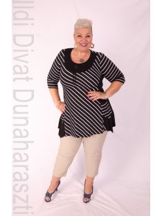Classis Fekete-Fehér Csíkos Tunika