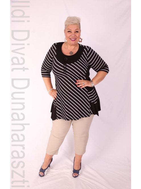 Classis Fekete-Fehér Csíkos Tunika