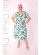 Wika Zöld-Mintás A Vonalú Ruha