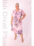 Exclusíve Mályva Virágos Muszlin Ruha