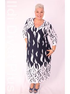 Classis Kék-Fehér Mintás Felina Ruha