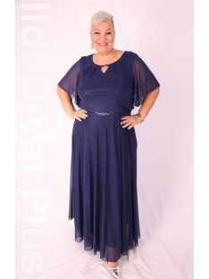 Trynite Kék Csillogós Hálós Alkalmi Maxi Ruha