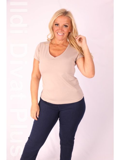 Latynka Beige V-kivágott Aura Felső