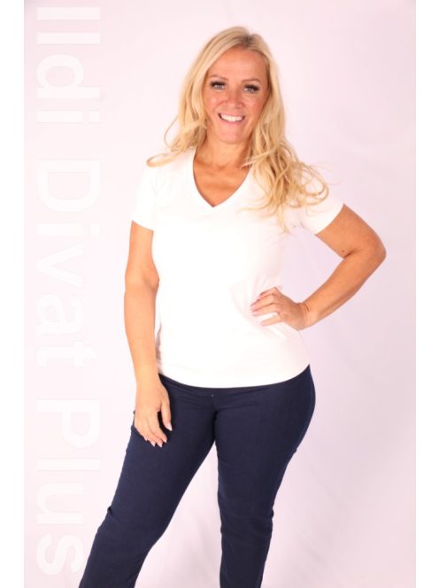 Latynka Ekrü V-kivágott Aura Felső