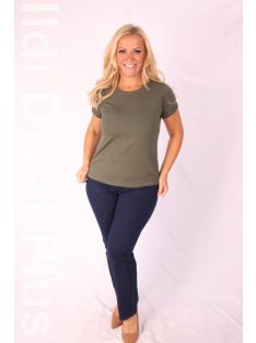 Latynka Khaki Kereknyakú Aura Felső