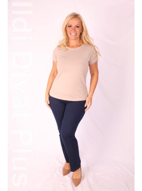 Latynka Beige Kereknyakú Aura Felső