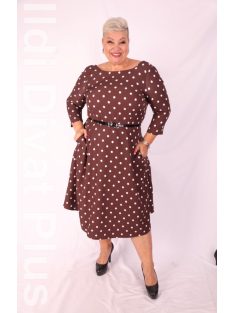 Gotta Barna-Fehér Pöttyös A Vonalú Ruha