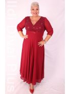 Trynite Bordó Flitteres Maxi Ruha