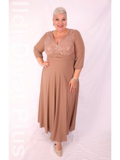 Trynite Beige Flitteres Maxi Ruha