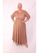 Trynite Beige Flitteres Maxi Ruha
