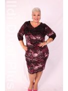 Trynite Fekete-Lila Mintás Ruha