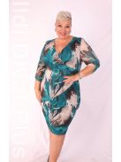 Trynite Petrol-Beige Mintás Ruha