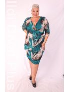 Trynite Petrol-Beige Mintás Ruha