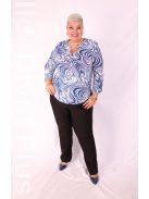 Maxi Lady Kék-Fehér Mintás Tunika-50