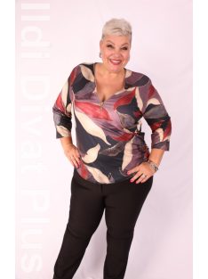 Ilona Bordó-Lila Zippes Nyakú Felső