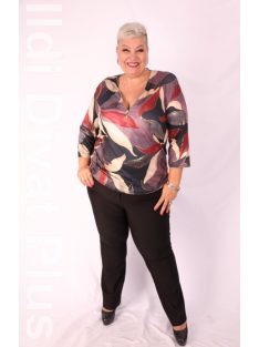 Ilona Bordó-Lila Zippes Nyakú Felső