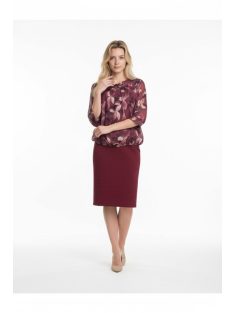 Nika Lila-Beige Virágos Muszlin Felső