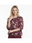 Nika Lila-Beige Virágos Muszlin Felső