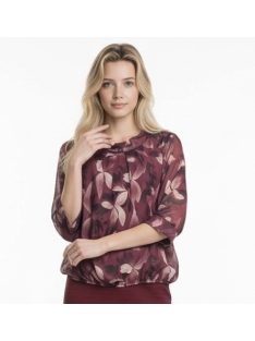 Nika Lila-Beige Virágos Muszlin Felső