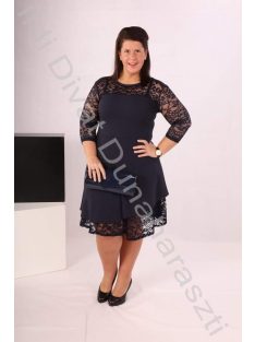 Phardo A-vonalú kék csipke ruha