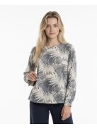 Milena Barna-Szürke Mintás Blúz