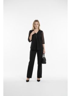 Maxi Lady Fekete-Ezüst Pöttyös Tunika