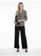 Ma-Rya Fekete-Fehér Mintás Ingtunika