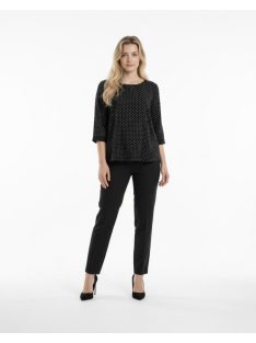 Maxi Lady Fekete-Ezüst Pöttyös Tunika