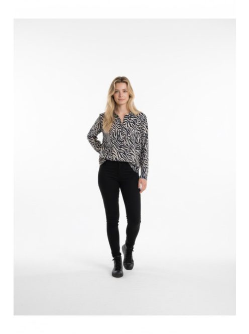 Maxi Lady Kék-Beige Csillogós Tunika