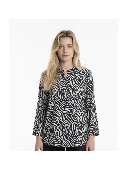 Maxi Lady Kék-Beige Csillogós Tunika