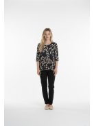 Ilona Fekete-Beige Mintás Tunika