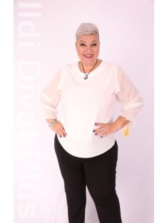 Milena Ekrü-Ezüst Pöttyös Blúz