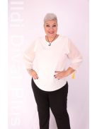 Milena Ekrü-Ezüst Pöttyös Blúz