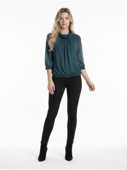 Nika Smaragd Csillogós Blúz