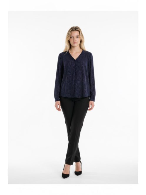 Maxi Lady Fekete-Kék Csillogós Tunika