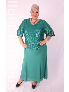 Rea Zöld Flitteres Maxi Alkalmi Ruha