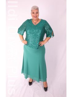 Rea Zöld Flitteres Maxi Alkalmi Ruha